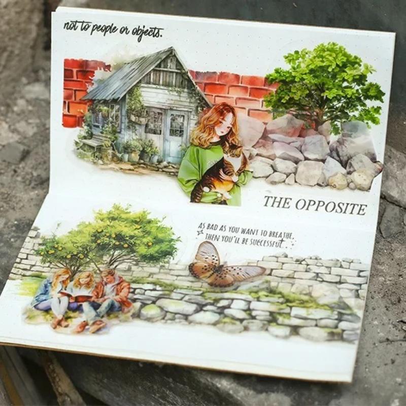 1Roll Tape Stone WallWall Texture One Fine Day Priming Collage European Path Series  Handbook Priming DIY Scrapbook Cut