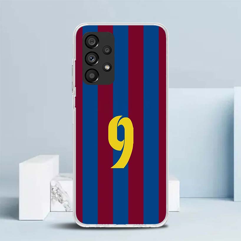 FootBall Number 7 10 30 Soft Cover for Samsung Galaxy A17 A37 A57 A16 A26 A36 A56 A15 A14 A55 Phone Case A13 A53 A25 A35 A24 A34