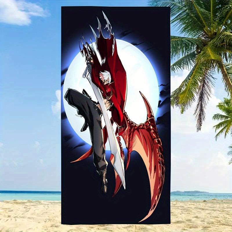 1pc D-Devil May Cry Dante Demon Hunter Microfiber Beach Towel Quick Dry Super Absorbent Sand Free Soft Oversized Bath Towels
