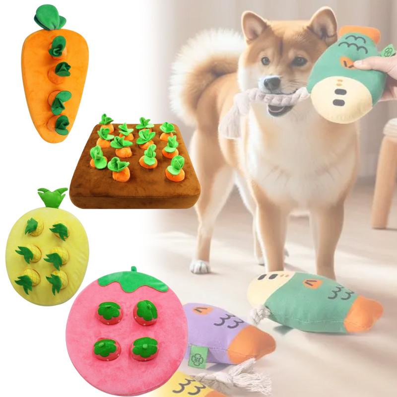 Interactive Dog Toys Strawberry Pineapple Carrot Snuffle Mat Dogs Plush Puzzle