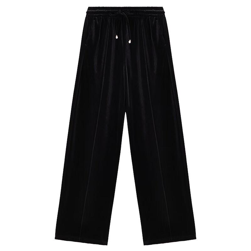 Qiusui Yiren Velvet Straight-Leg Commuter Pants
