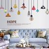 Colorful Nordic Style Chandelier Wall Decal Removable TV Background Decor for Bedroom and Living Room Window Glass Sticker