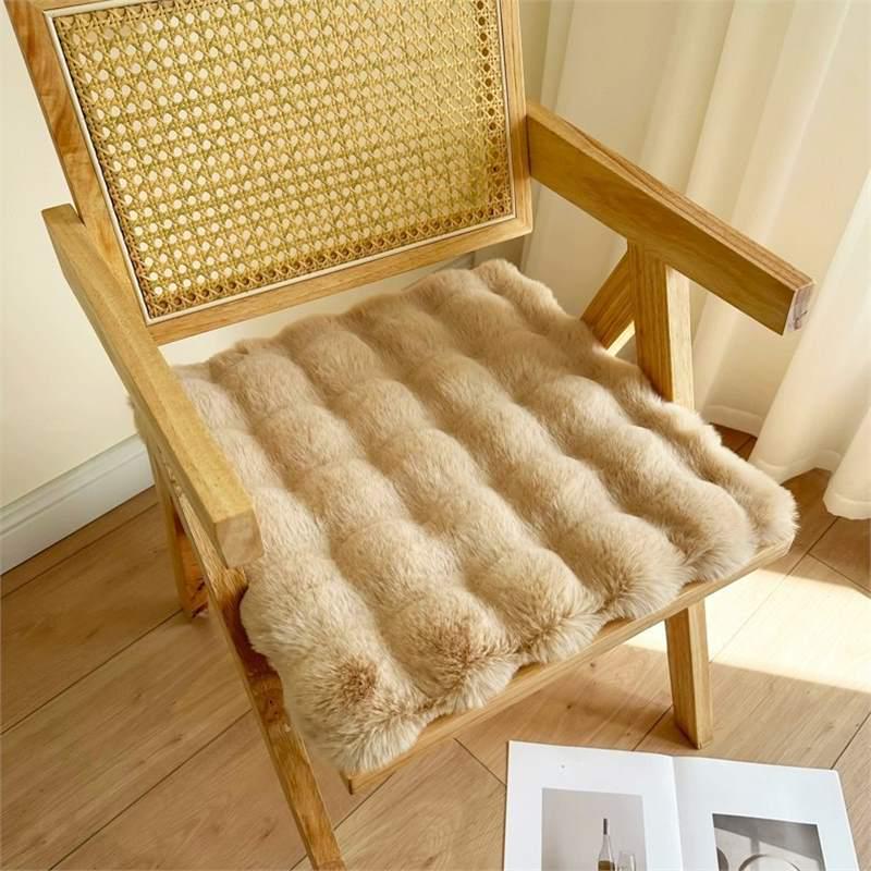 Winter Thickened Plush Seat & Chair Cushion for Office, Student, Dining, and Stool Seats