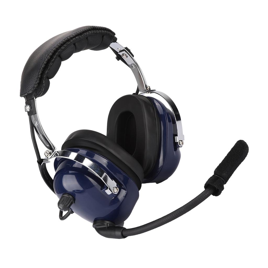 General Aviation Headset, Dual Plug Pilot Headphone, 3.5mm Noise Reduction Headset for Pilots