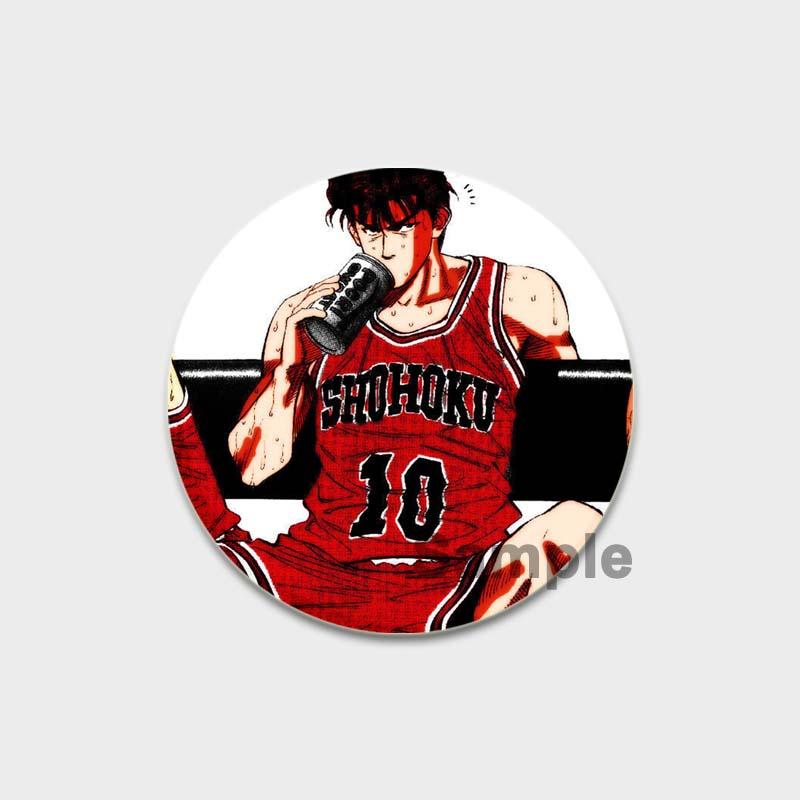 32/44/58MM Handmade Anime Lapel Pins, Kaede, Rukawa, Ryota, Miyagi, Hisashi, Mitsui, Kawaii, Figure Brooches for Bag Clothes