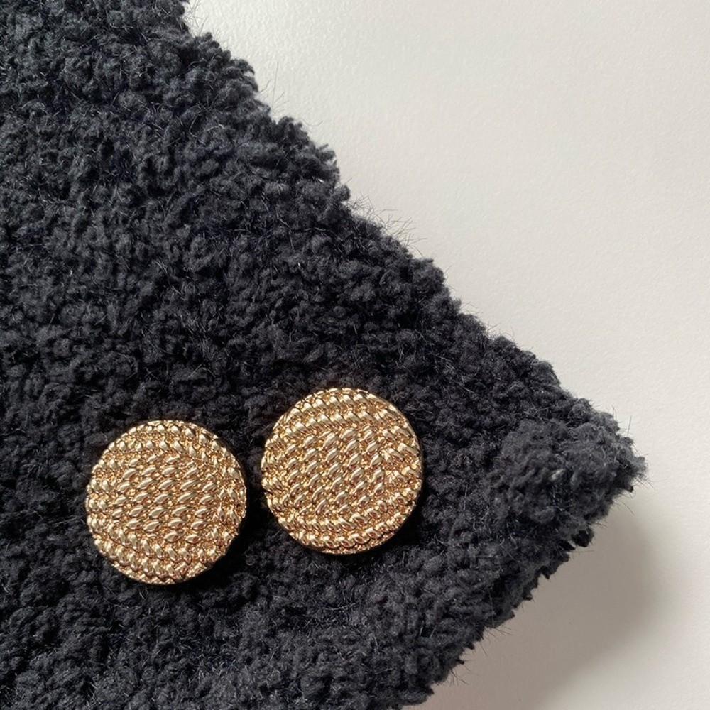 Black Gold Woven Metal Buttons DIY Clothing Buttons High Quality Shirt Buttons  Sewing Accessories