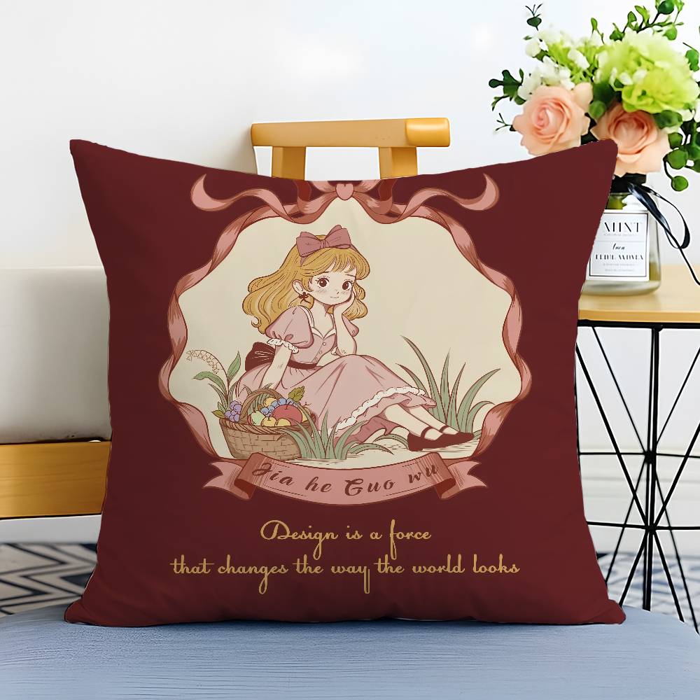 Kreative Feier Schöne Mädchen Kissenbezug Bedrucktes Gebürstetes Fleece Kissen Babyhaut-Haptik Umweltfreundliche Sublimationsfarbe