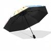 1pc Little Twin Stars Automatic Folding Umbrella - Portable 3-Fold Design with 8-Bone Iron Frame, Perfect for Festivals, Travel, Daily Use, and Gifts!