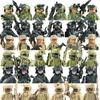 Military building blocks, ghost special forces soldiers, city special police miniatures, toys for boys and girls, birthday gifts