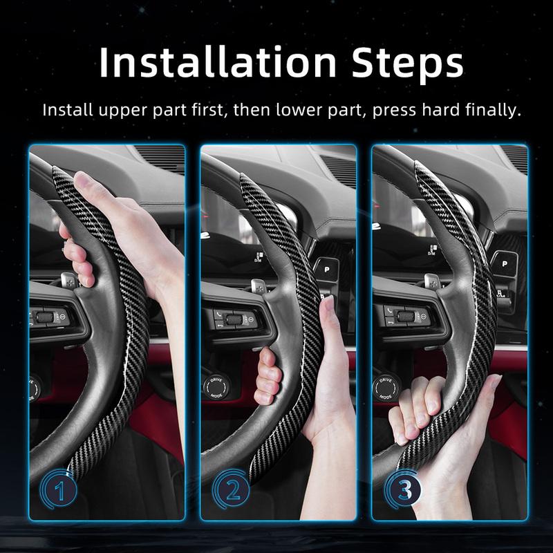 Adatto per Coprivolante Hyundai con Texture in Fibra di Carbonio con Design Segmentato a Rilascio Rapido, Durevole, per Tucson Elantra Avante I30 Berlina