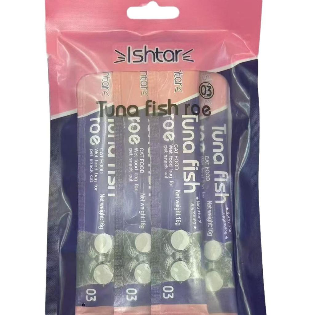 ISHTAR Cat Strip Pouch: Nutritious Wet Snacks for Kitten Growth