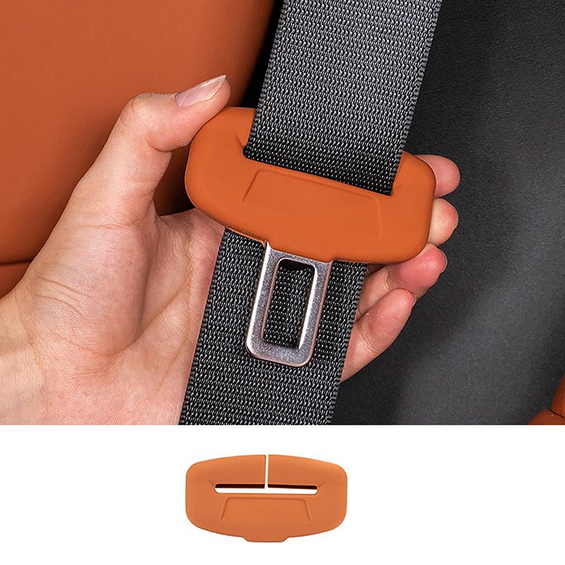 2Pcs Seat Belt Buckle Cover Anti-Scratch Rubber Car Seat Buckle Protector Clip Protection Cover Universal For Suv Sedan