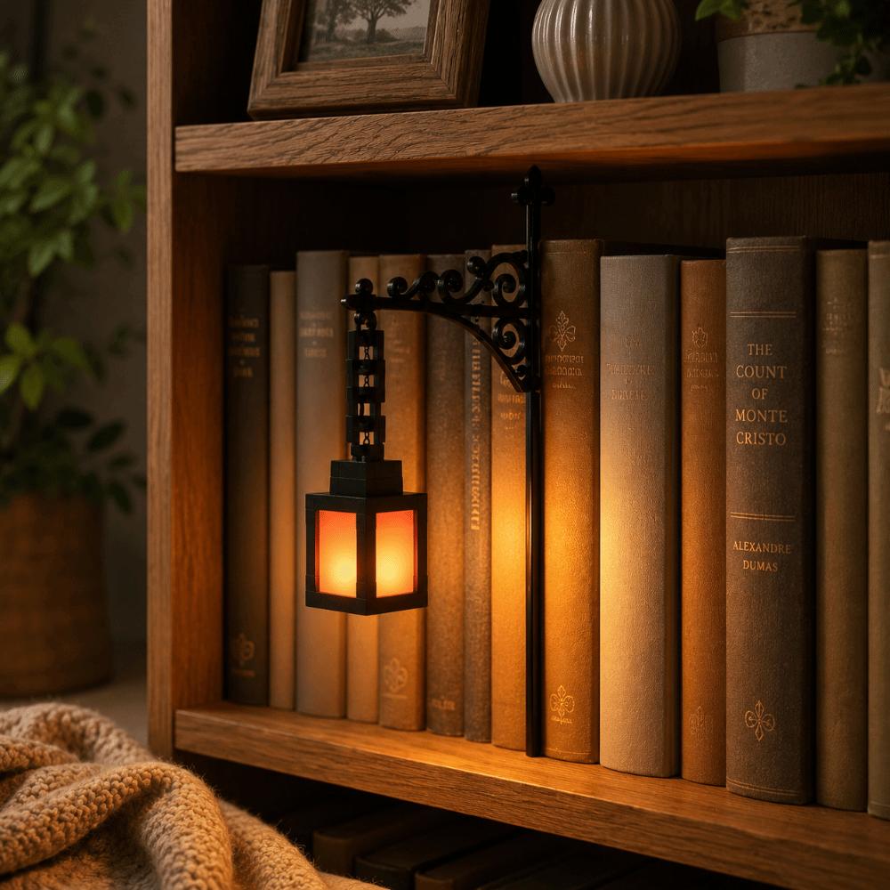 Miniature Library Lantern Warm Glow Bookcase Lamp Ghost Bookshelf Lighting Bookshelf