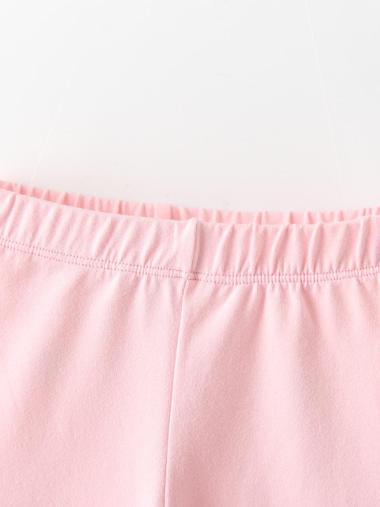 Peppa Pig Girls' Autumn Pink Cartoon Lace Trousers - Kids' Casual Pants