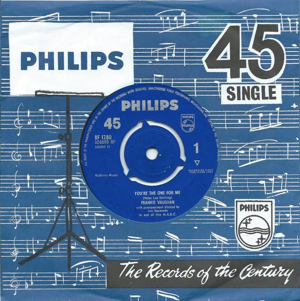 

7inch Record FRANKIE VAUGHAN - You re The One For Me BF1280 Philips 1963 UK Pop Used