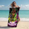 Personalized Horror Movie Mashup Beach Towel Microfiber Beach Towel Thin Absorbent for Beach Swimming Yoga Bath Sports. 09107