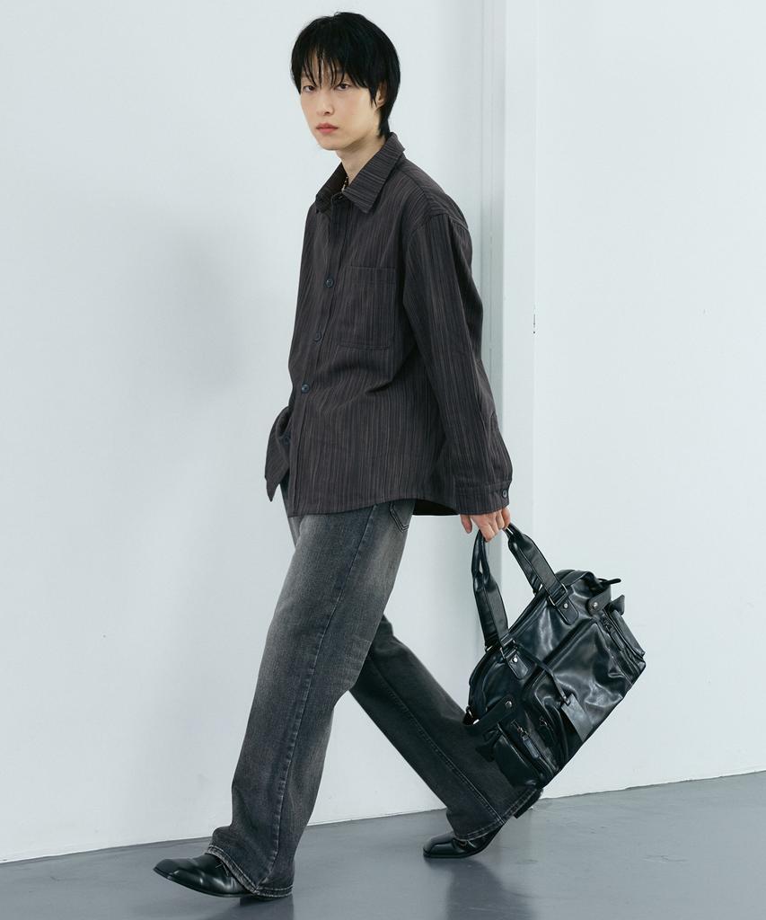 Dwse Multi-Pocket Leather Tote Bag