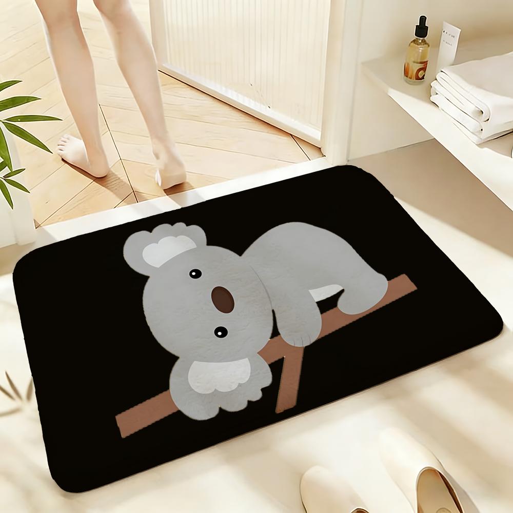Soft Absorbent Non-Slip Rug Geometric Koala Art Floor Mat Home Decor Doormat Bedroom Floor Mat Shower Carpet