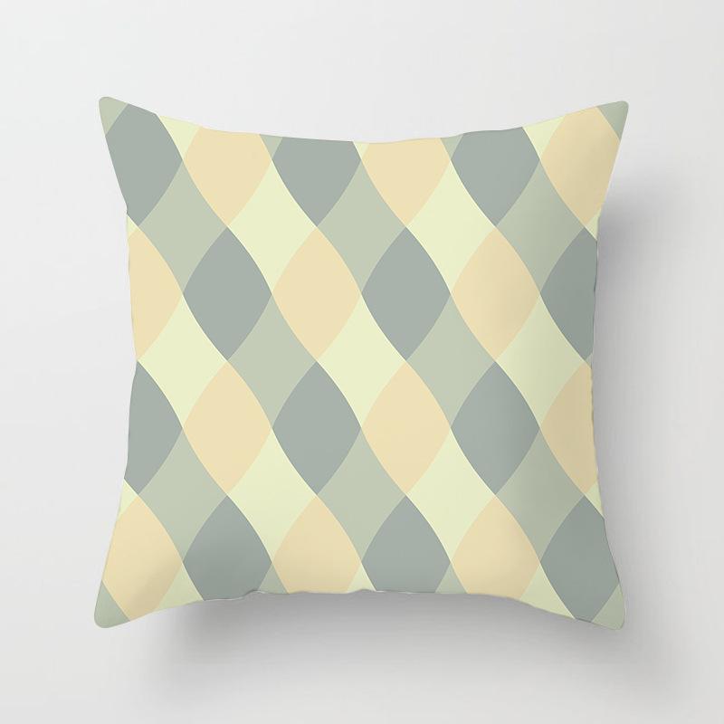 Neuer Karomuster Geometrischer Kissenbezug Haus Sofa Kissenbezug