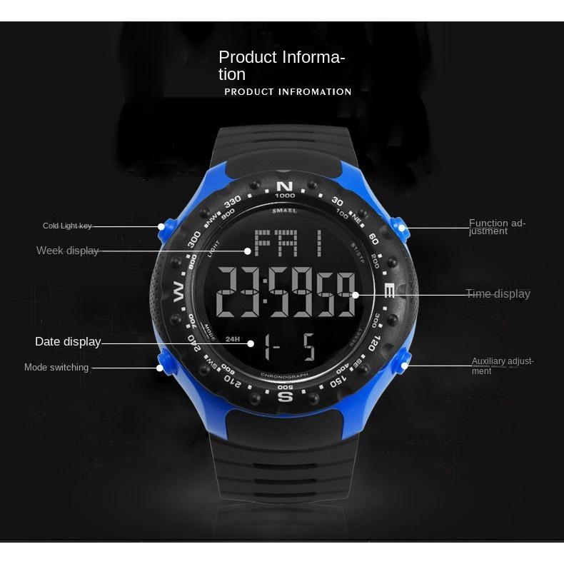 SMAEL on The Hour Multi-functional Outdoor Sports Watch Glow-in-the-dark Fashion Trend Watch Men
