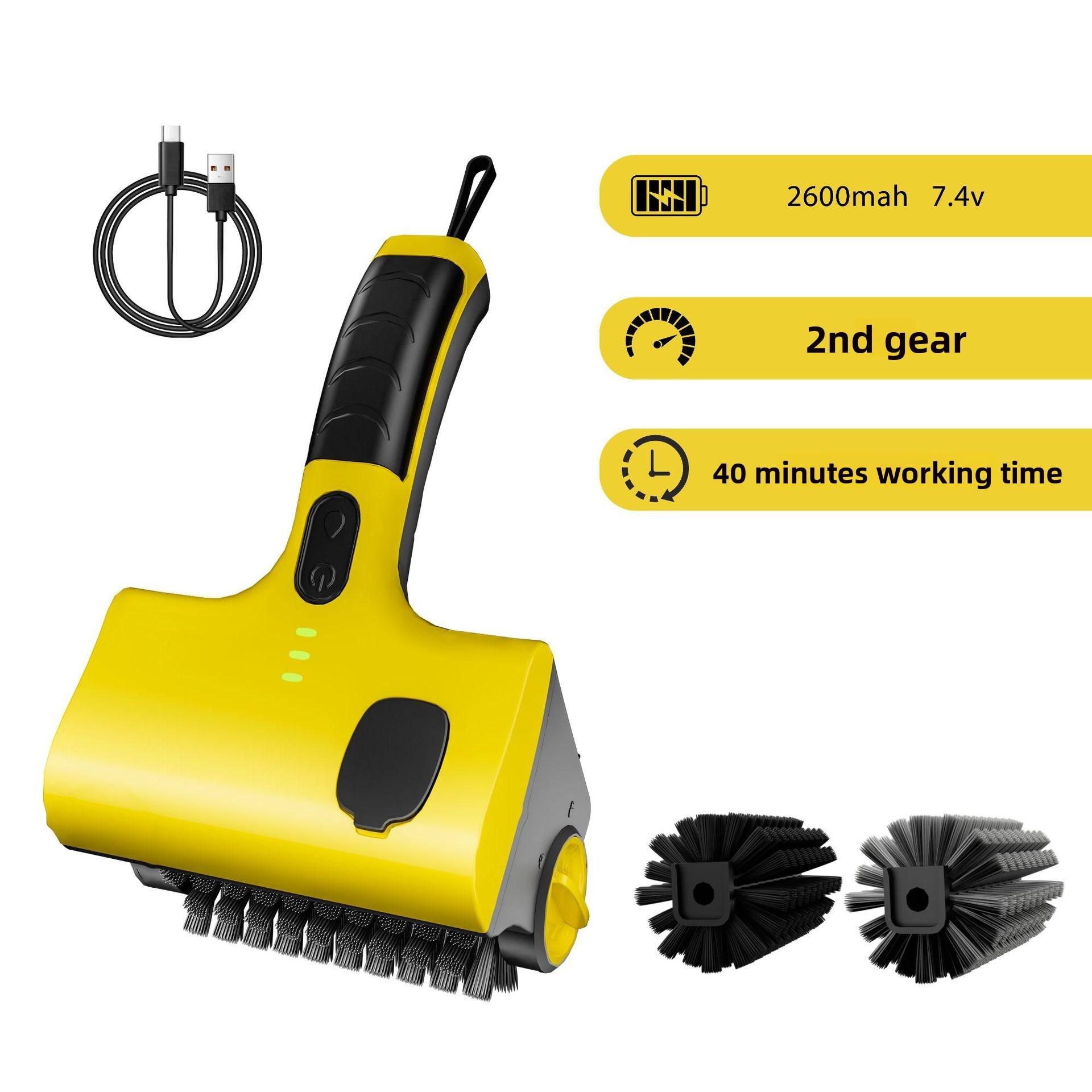 Wireless Electric Cleaning Brush, Rechargeable Handheld Scrubber for BBQ Grill, Kitchen Tile Grease Stain Cleaning