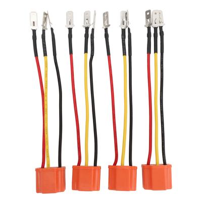 4 piezas H4 Cableado Faros Delanteros Enchufe Cerámico Faros Antiniebla Conector para Coche Camión Barco