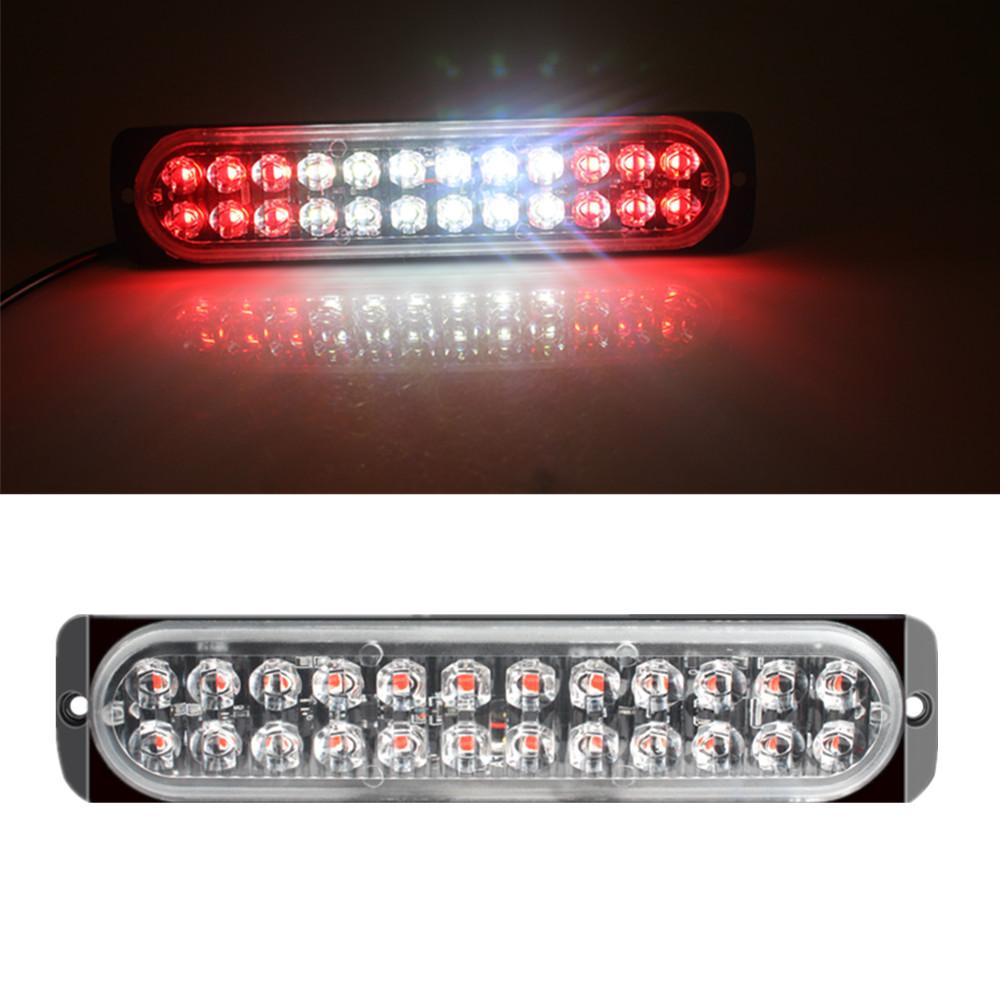 Car LED Strobe Light 12-24V Truck Warning Light Strobe Grille Flashing Lightbar Emergency Truck Hazard Flash Signal Lamps Bar