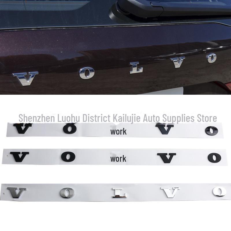 Individualisieren Sie das Aussehen Ihres Volvo mit unserem modifizierten VOLVO-Buchstabenaufkleber mit Autologo für Kofferraum und Front des XC60, XC90, S90, XC40, S60.