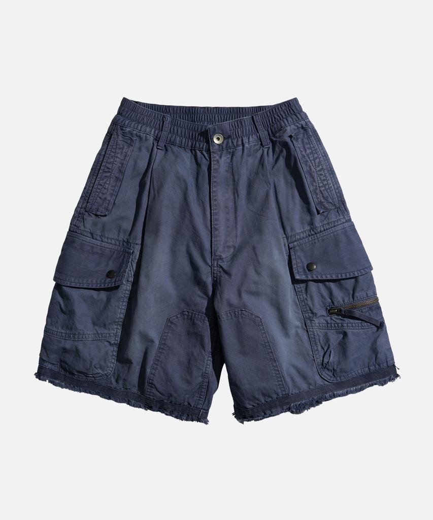 Mideueobdeiteu Cut-Off Multi-Pocket Shorts Pantss Blue