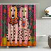 Vibrant Dogs Shower Curtain Set: Decorative Home Textile With Floral Patterns For Bathroom Multicolor Puppies Printed Shower Pan