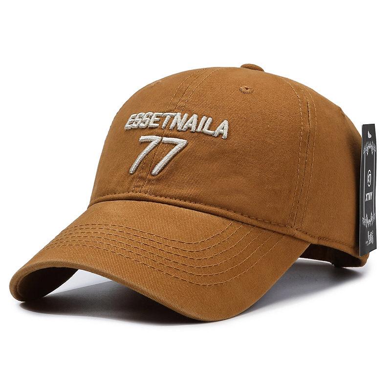 Essetnaila 77 Letter Embroidery Baseball Cap Outdoor Sun Breathable Protection