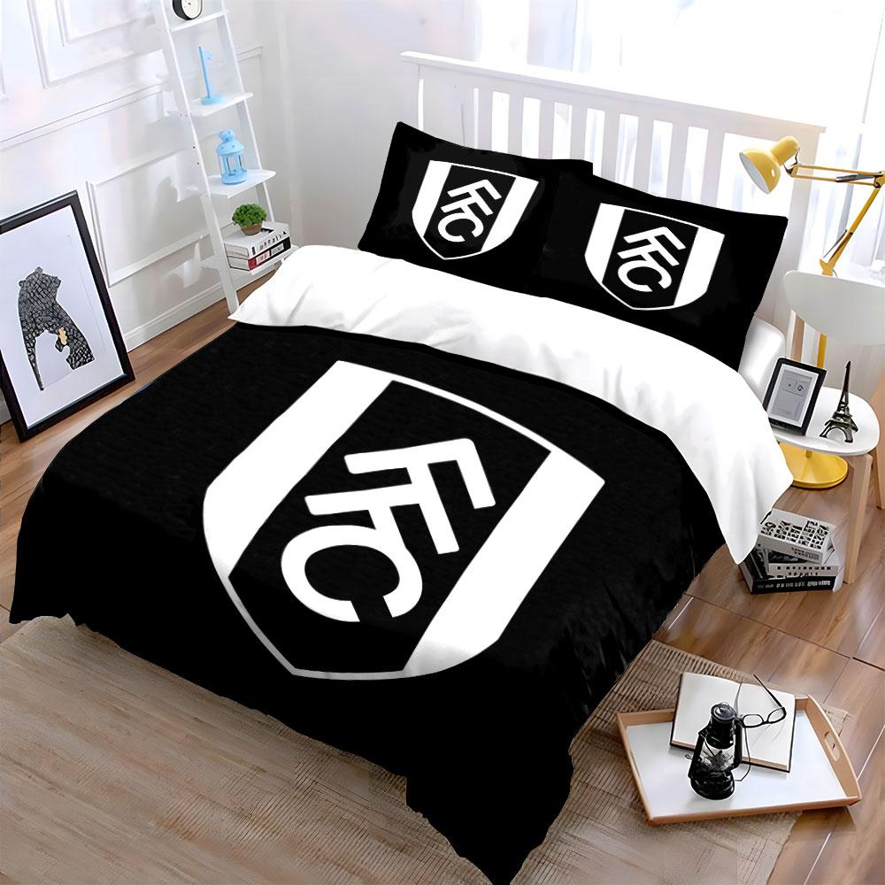 Modello logo Fulham FC. Set lenzuola Set copripiumino Copripiumini Federe(1*Copripiumino 2*Federe senza imbottitura piumone)