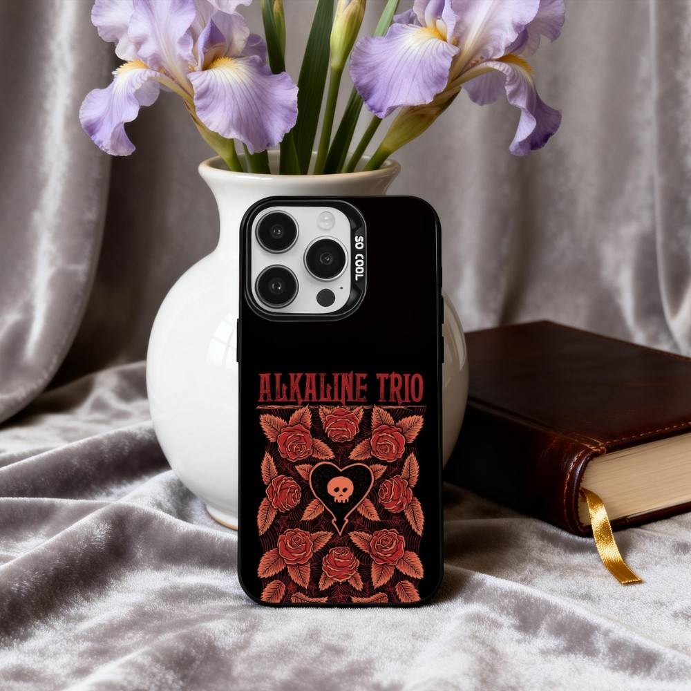 Punk A-Alkaline T-Trio Band Phone Case For iPhone17,16,15,14,13,12,11 Plus,Pro Max Candy Silver Plated Inside Cover