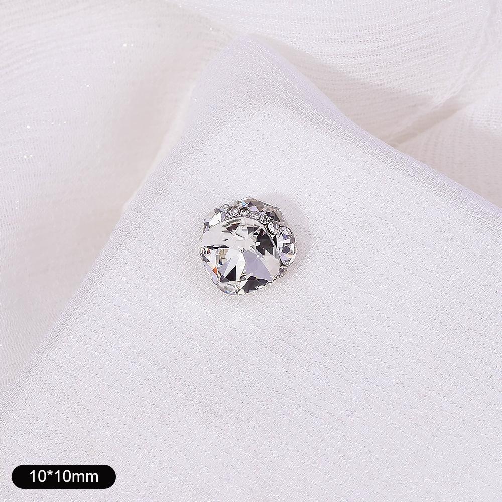 Nail Art Jewelry High-Quality Fat Square Handmade Stacking Diamond Finished Diamond Nail Art Diamond Jewelry K9 Crystal Nail Art Diamond