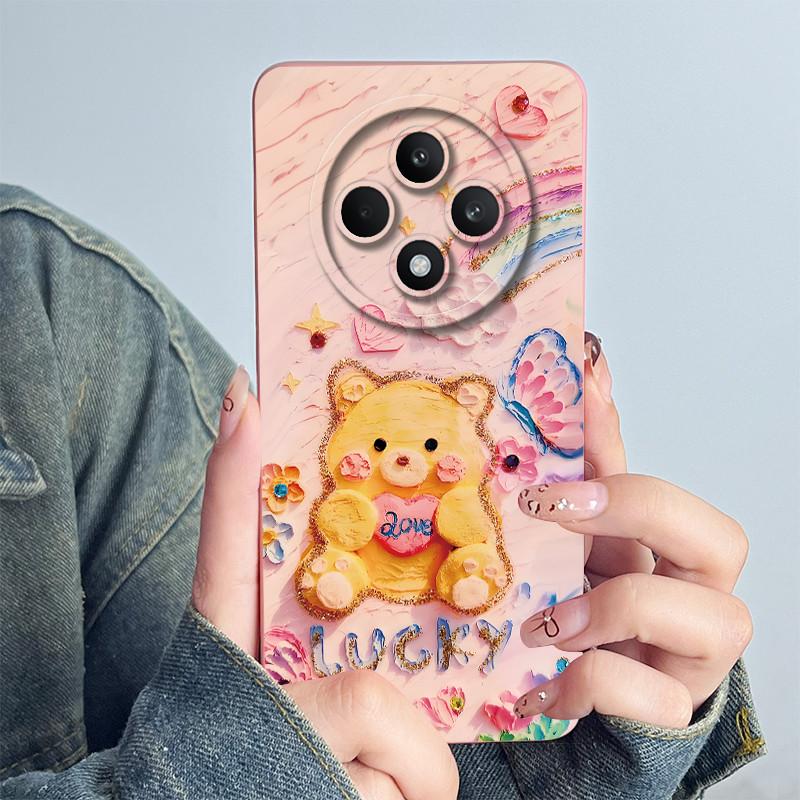 For OPPO Reno 12 F 4G Capa Reno12 FS Reno12 F 5G Phone Case Reno12F CPH2637 CPH2687 Back Cover Flower Painted Printed Soft Funda
