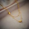 IFYOUOO Stainless Steel Multilayer 2in1 Eye Pendant Necklace For Women New Girls Clavicle Chains Jewelry Holiday Gifts