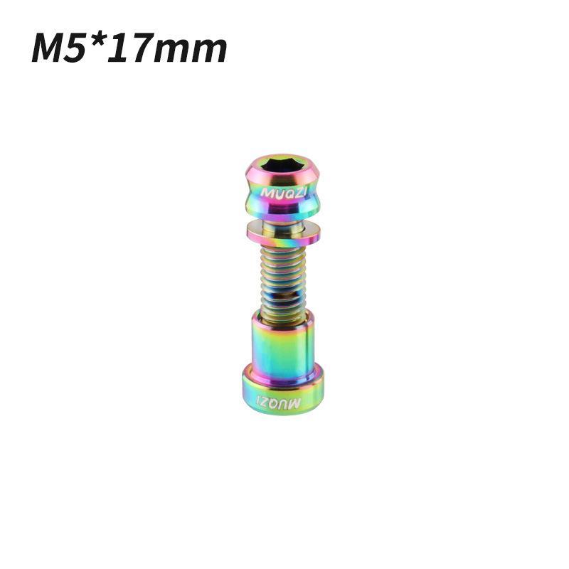 1/2Pcs Titanium Bolt M5X17Mm M5X19Mm Bicycle Nut Titanium Alloy Stem Bolts Road Folding Bike Screw Accessories