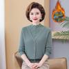 Cozy Velvet-Lined Sweater: Fashionable Base Layer for Middle-Aged & Elderly Women