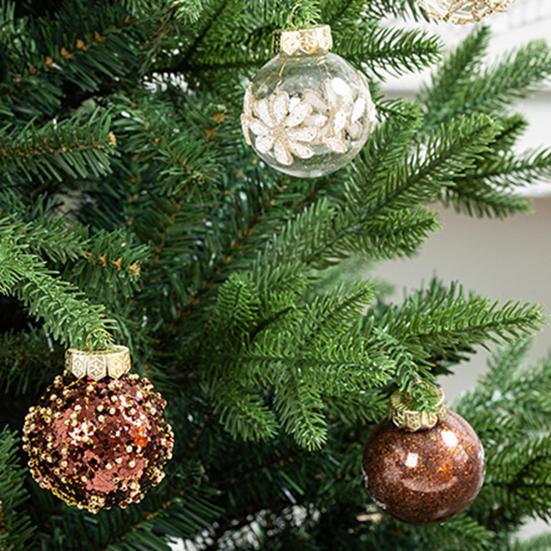 25 Pcs 2.36 Inch Christmas Ball Ornaments Glitter Sequin Plastic Ball Christmas Tree Hanging Decorations for Indoor Outdoor Holiday Decor