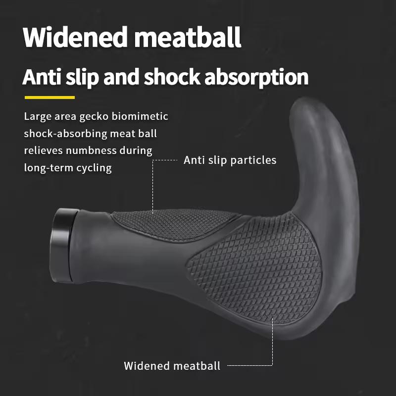 TPR Rubber Integrated Cycling Ergonomics Bicycle Handlebar Grips Shock Absorption MTB BMX Mountain Bicycle Handlebar Grips