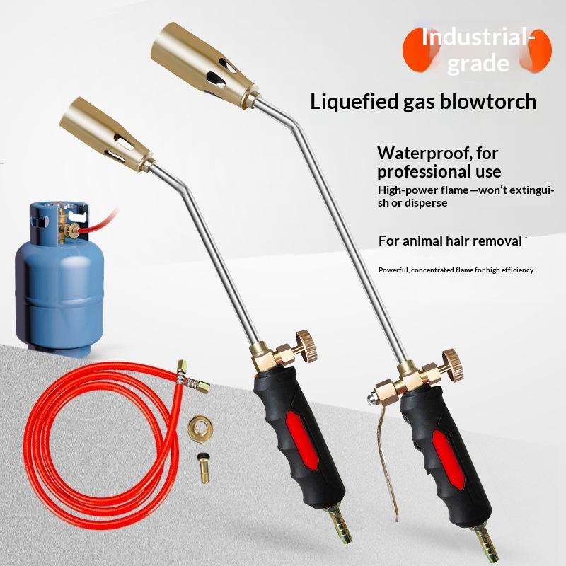 Single Double Switch Lpg Liquefied Gas Torch Portable Flamethrower Spitfire For Outdoor Camping Hiking Bbq Ignition Use