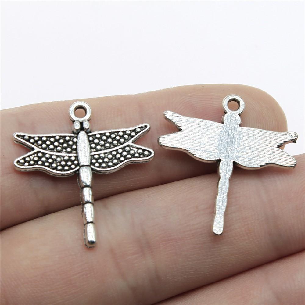 20pcs Dragonfly Charms Antique Silver Color Dragonfly Charms Pendants For Bracelets Dragonfly Charms Making Jewelry