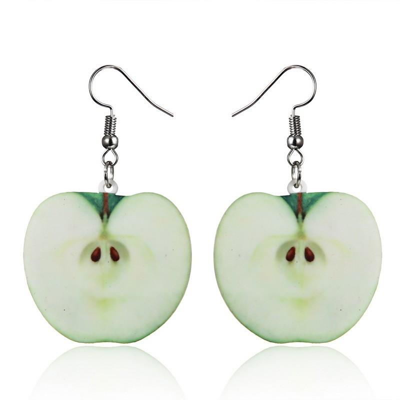 Acrylic Fresh Fruit Earrings Decorations For Women Trendy Jewelry Accessory