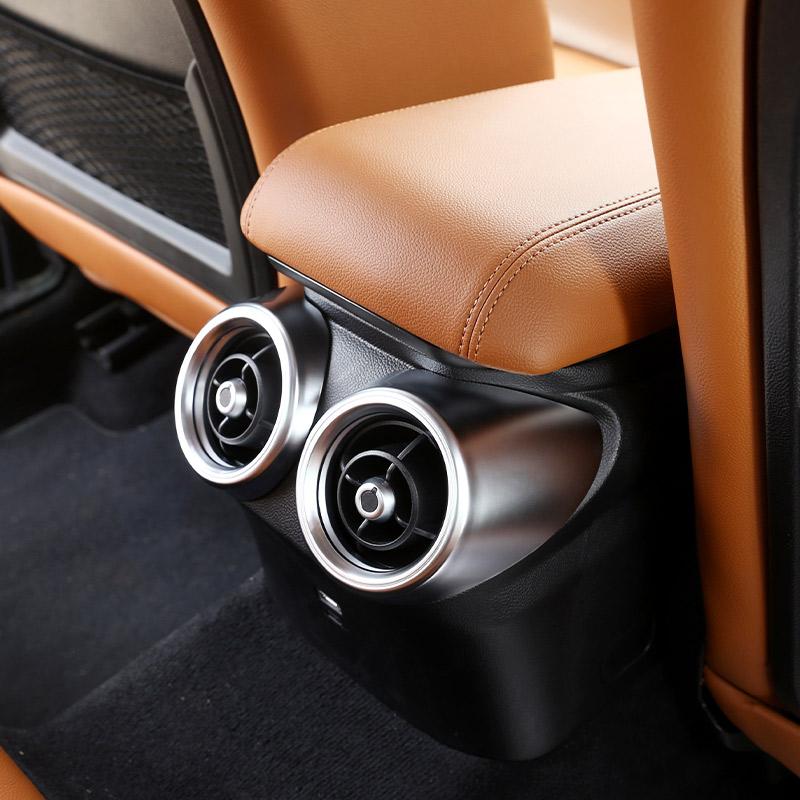 Fibră de carbon ABS pentru Alfa Romeo Giulia 2017-Rândul din spate al mașinii Capac prize aer condiționat Trim Accesorii interioare auto