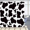 Farm Animal Shower Curtain Black and White Cow Pattern Anima Skin Print Bathroom Curtains Polyester Fabric Bathtub Set with Hook