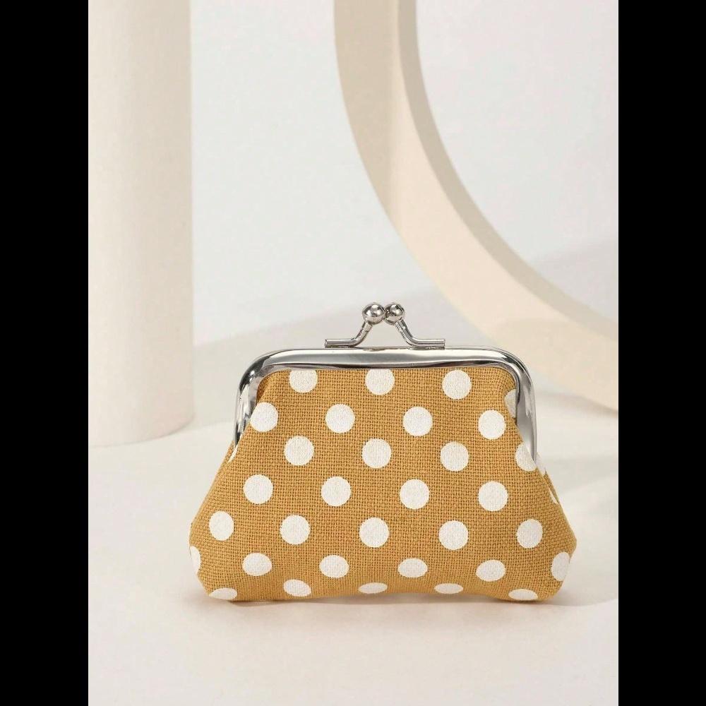 

Кошелек с графическим принтом в горошек Женский Стильный и универсальный Мода Для подарка на день рождения Для подарка Для офисных работников Для мужчин Для женщин Для женщин Кошелек жёлтый