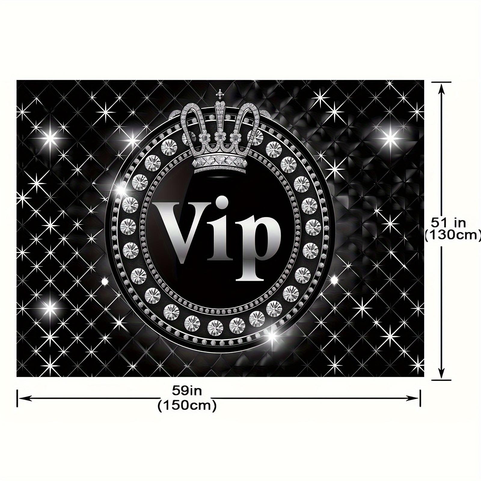 Dream Silver VIP Crown background Sweet 16 birthday party photography background, birthday party decoration supplies 130X150cm