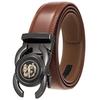 1Pcs Fashion Trend Men'S Automatic Buckle, Versatile Alloy Buckle Belt, Two-Layer Cowhide Belt Ly36-33539-1