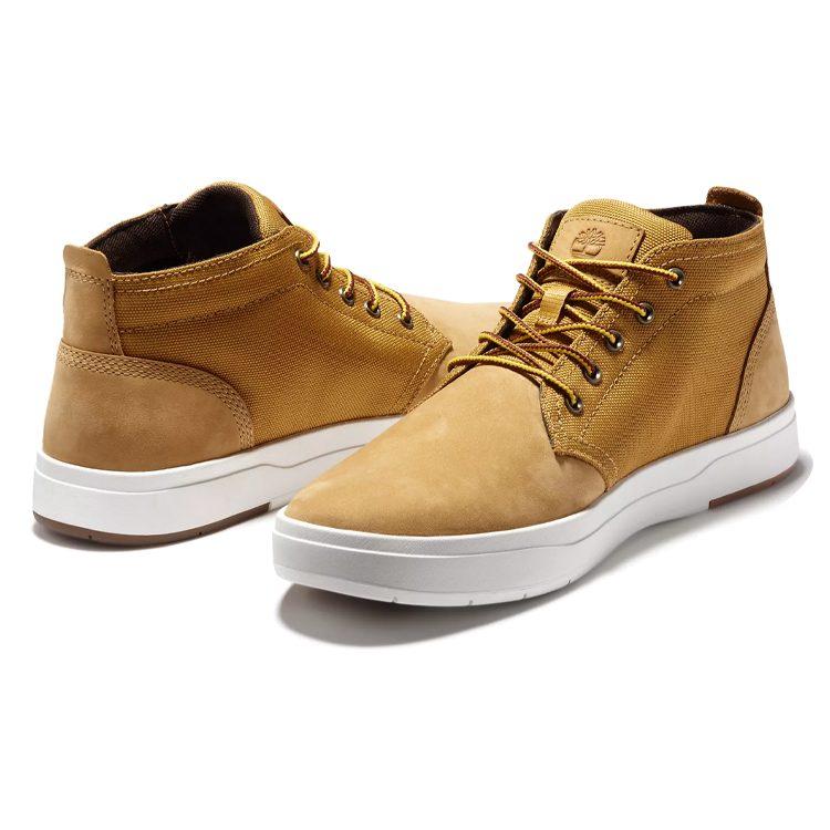Timberland Davis Square Chukka Leer En Stof Laarzen 'Wheat' A1OI3231