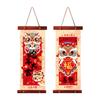 1 Pair Scroll Design Spring Festival Couplet Blessing Words Wall Pendant  Living Room